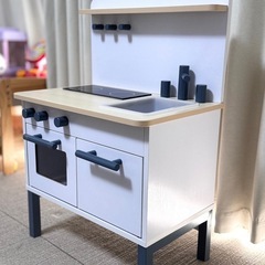 【組み立て済】LOWYA 木製おままごとキッチンの画像