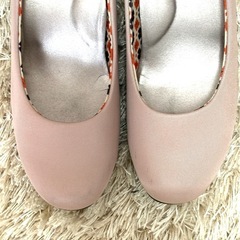 美品 Celibe パンプス ピンク ウェッジソール フラットシューズ 23㎝の画像