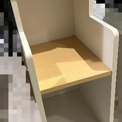 収納付きミラー　全身鏡　ホワイトの画像