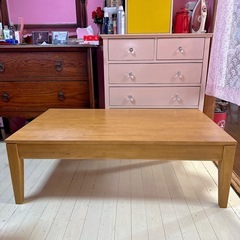 お譲りします❤️木製❤️ベルメゾン❤️引出し付きローテーブル❤️JR伊丹駅前の画像