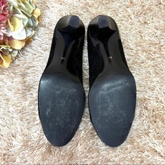 美品 INGEBORG インゲボルグ パンプス リボン ブラック M 23.5㎝の画像