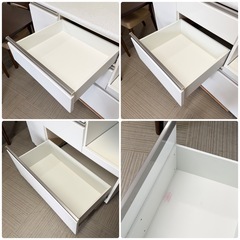 【超美品‼️】定価99,990円♪ 現行モデル ニトリ 120cm幅キッチンボード《アルミナ2》 食器棚 収納家具 鏡面仕上げホワイト♪の画像