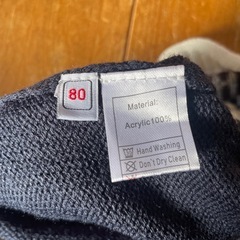 クリスマス　トナカイ　ニット　ロンパース　80の画像