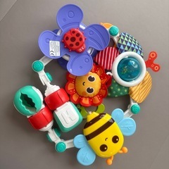 （訳あり）後付けおもちゃ　ガラガラ　くるくる　パタパタの画像