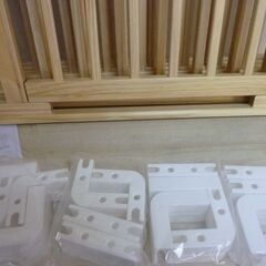 G7　未使用/新品　ベビーサークル 幅167cm つまづきにくい ハイタイプ 【片手で簡単ロック】バリアフリー 天然木 柵 ナチュラルの画像