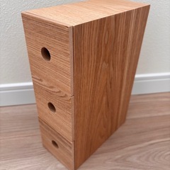無印　木製小物収納3段の画像