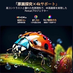 新品プロジェクター 家庭用 小型 リモコン付き【令和7年10月本格販売！の画像