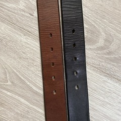 メンズ ベルト 日本製2本 ジェニュインレザーの画像