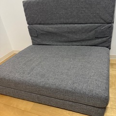 ソファーベット4WAYSソファマットレス アイリスオーヤマ SMTB4-S グレーの画像