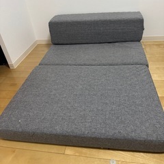 ソファーベット4WAYSソファマットレス アイリスオーヤマ SMTB4-S グレーの画像