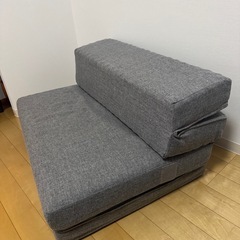 ソファーベット4WAYSソファマットレス アイリスオーヤマ SMTB4-S グレーの画像