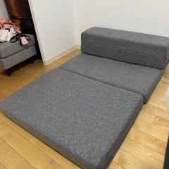 ソファーベット4WAYSソファマットレス アイリスオーヤマ SMTB4-S グレーの画像