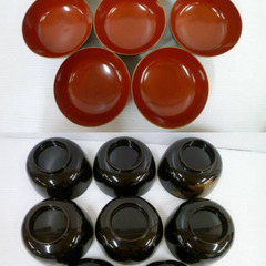 ★▲内朱外黒蒔絵 蓋付き 吸物椀 8客セット 蓋付椀 汁椀 雑煮椀 和食器 漆器 お椀 お正月 懐石道具 ｍの画像