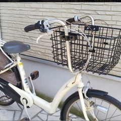 電動自転車　子供のせを外した後につけられる前用カゴの画像