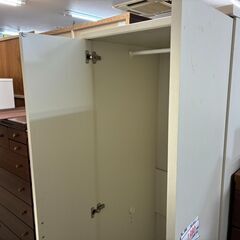 【リサイクルショップどりーむ荒田店】No.4405 クローゼット ホワイト 中のポール欠品の画像