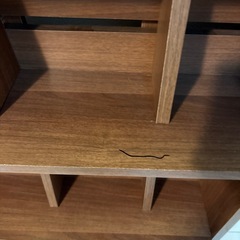 LOWYA ロウヤ 本棚 収納棚 漫画収納 大容量 スリム おしゃれ 木製 ラック 教科書 収納 幅90cm 上下段 セット ウォルナットの画像