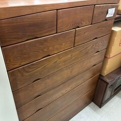 【リサイクルショップどりーむ荒田店】No.3917 タンス 衣類収納 ７段 ウッド調です　の画像