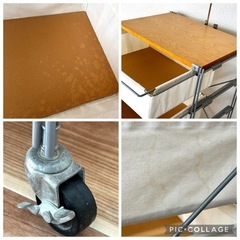 無印良品　スチールユニットシェルフ　4段帆布バスケット　収納の画像