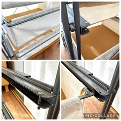 無印良品　スチールユニットシェルフ　4段帆布バスケット　収納の画像