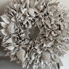 クリスマスリース　キャンドルの画像