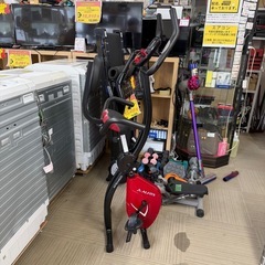 【超美品‼️】アルインコ 折りたたみ式 フィットネスバイク AFBX4620R エアロバイク スピンバイク 液晶モニター レッド♪の画像