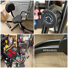 【超美品‼️】アルインコ 折りたたみ式 フィットネスバイク AFBX4620R エアロバイク スピンバイク 液晶モニター レッド♪の画像