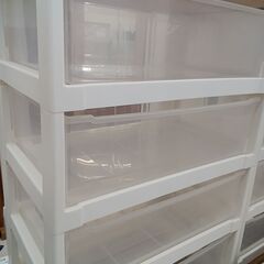 ★リユースのサカイ日立店★HJ8594  チェスト ベージュ/ホワイト H78×D40×W55 クリーニング済み の画像