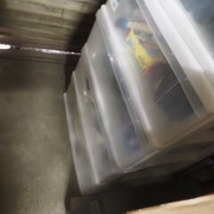 ４段衣装ケース、プラケース、美品、収納ケース、６２x４０x８６、２個あります、の画像