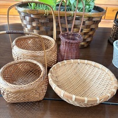 籐籠　全部の画像