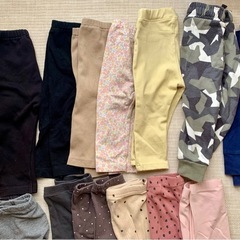 【取引中】ベビー レギンス パンツ 秋冬　80サイズ 15点セット ユニクロ H&M 無印の画像