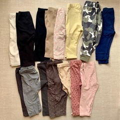 【取引中】ベビー レギンス パンツ 秋冬　80サイズ 15点セット ユニクロ H&M 無印の画像