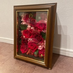 【新品未使用】プリザーブドフラワー　赤い薔薇の画像