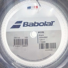 【未使用】バボラ XCEL エクセル 125 硬式 テニス ストリング ガット 200m ロール ブラック 243110 BABOLAT 1.25mmの画像