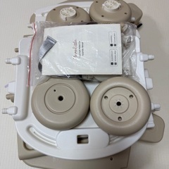 美品 momnlittle ベビーウォーカー 手押し車 アイボリーの画像