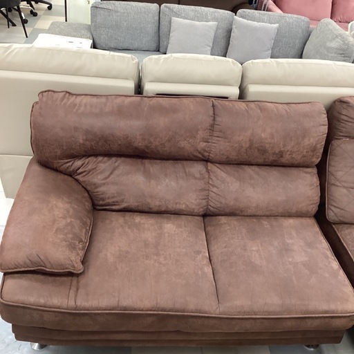 ?️春日市?️カウチソファ?️茶色?️レザー?️定価98,000円?️No2190