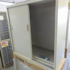 T-041 新品 アルプススチール 引違い書庫 303D-AW 数量限定の画像