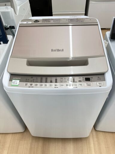 A-817【リユースのサカイ野々市店】ジモティ来店特価‼ 日立 ヒタチ 洗濯機 BW-V80F 2021年製 8kg 動作チェック＆クリーニング済み