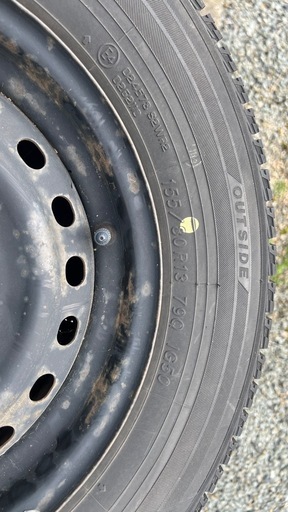 スタッドレスタイヤ 155/80R13インチ YOKOHAMA アイスガード  4本セット