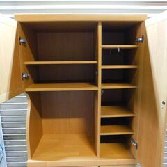 店【JM918】近隣配達無料♪ シューズボックス 下駄箱 玄関収納 幅約69.5cm ミラー付きの画像