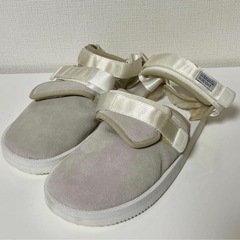 SUICOKE 28cm ファー付サンダル ベージュ 美品 新古品 汚れ箇所ありの画像