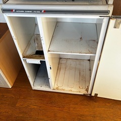 レンジボード 電子レンジ付き　アンティーク　中型昭和レトロ　レンジボード　の画像