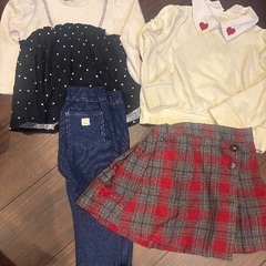 アウター、ワンピ、靴コーデセットサイズ100まとめての画像