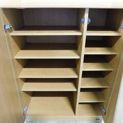 店【JM918】近隣配達無料♪ シューズボックス 下駄箱 玄関収納 幅約69.5cm ミラー付きの画像