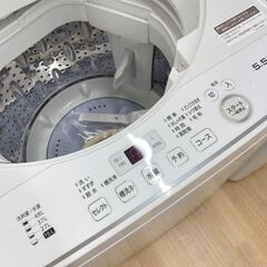 A-821【リユースのサカイ野々市店】ジモティ来店特価‼ SHARP シャープ 洗濯機 ES-GE5G 2022年製 5kg 動作チェック＆クリーニング済みの画像