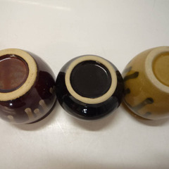 ☆▲調味料入れ　3点セット　和柄　まとめ　陶器　蓋物　和食器　和風　fの画像