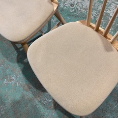 相合家具　イースティ 木製 ダイニングチェア　ベージュ　2脚の画像