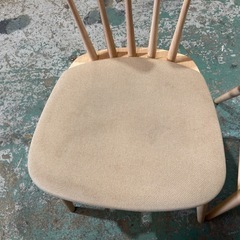 相合家具　イースティ 木製 ダイニングチェア　ベージュ　2脚の画像