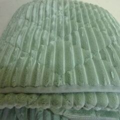 ⑥　未使用/新品　アウトレット　［190×240］洗える ストライプ フランネル キルトラグ ホットカーペット対応 防菌 防臭 防ダニ 床暖房対応 滑り止めの画像