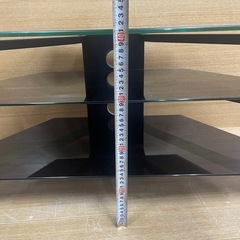 【e15テレビ台】棚付き2段　ガラス棚の画像