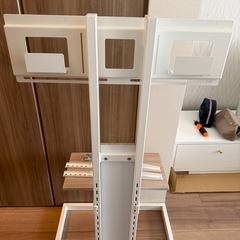 テレビスタンド 壁寄 65v型まで対応 ホワイト KF-260Wの画像